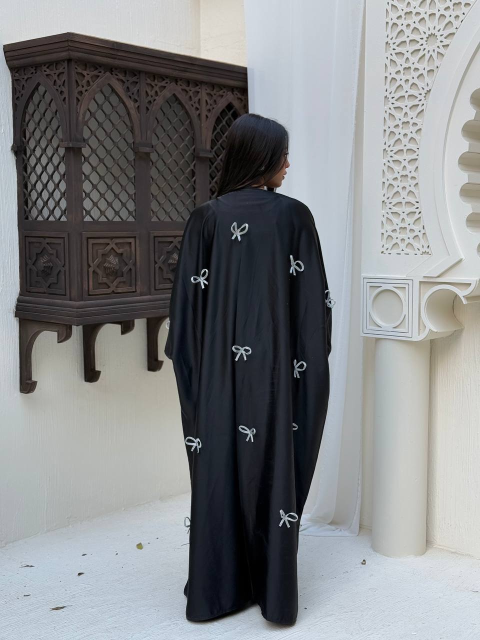 Noir bow Kaftan