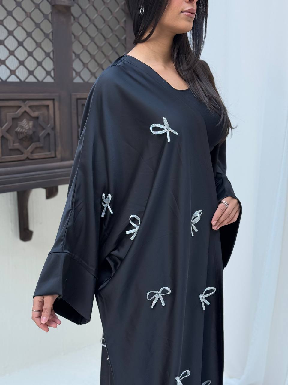 Noir bow Kaftan