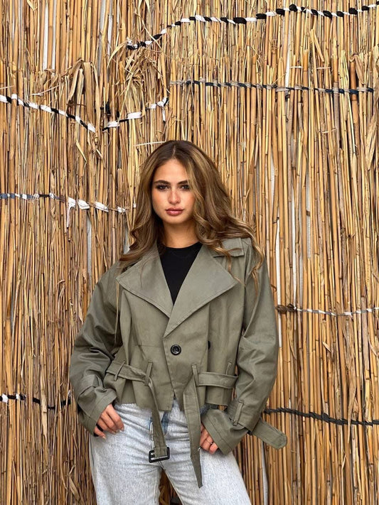 Trench-cropped jacket