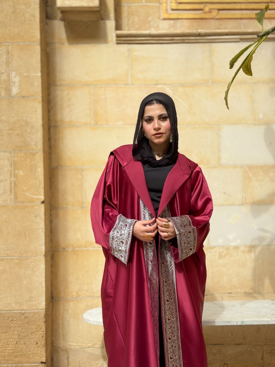 Maroon Shammer Kaftan