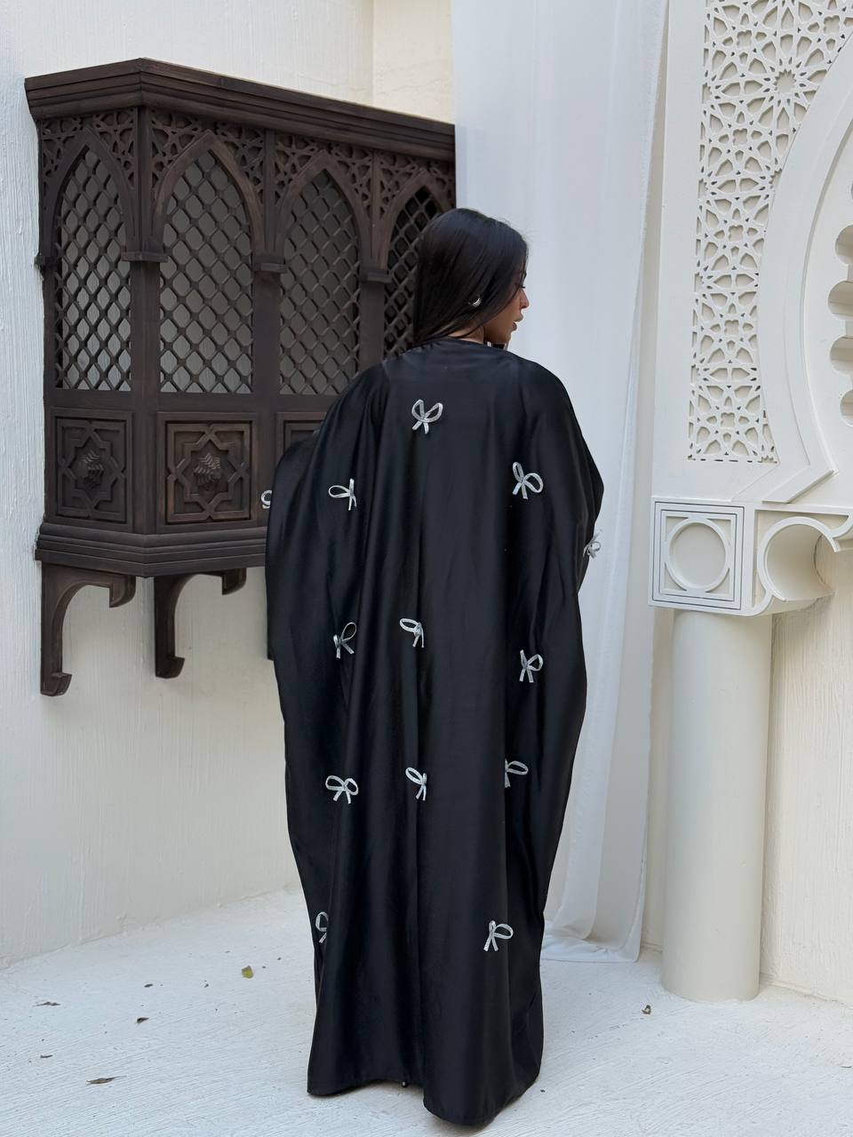 Noir bow Kaftan